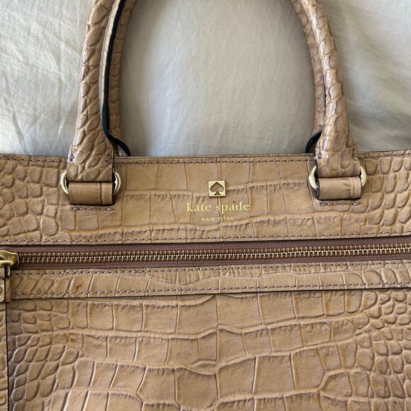 Kate Spade Croc-Embossed Satchel - Picture 3 of 7